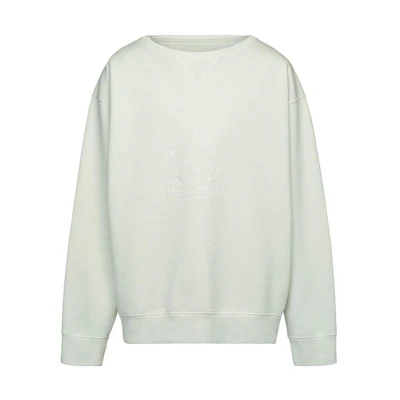 Maison Margiela SS23 Light Green Oversized Crewneck Sweatshirt. S50GU0208S25520-729