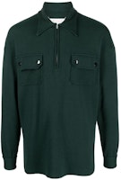 Maison Margiela SS23 Long Sleeve Solid Green Shirt with Pointed Collar S50GL0046S18206 Maison Margiela SS23 Long Sleeve Solid Green Shirt with Pointed Collar S50GL0046S18206