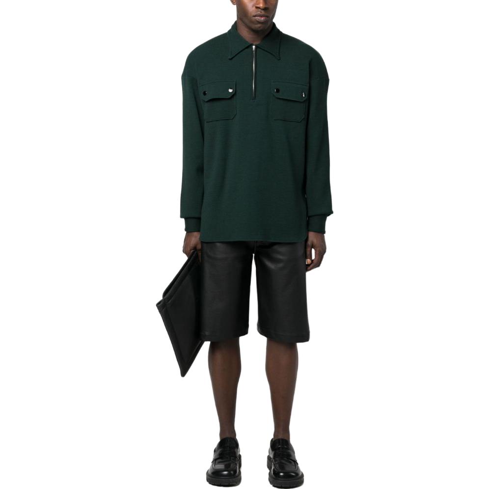 Lookbook Maison Margiela SS23 長袖純綠色尖領襯衫 S50GL0046S18206