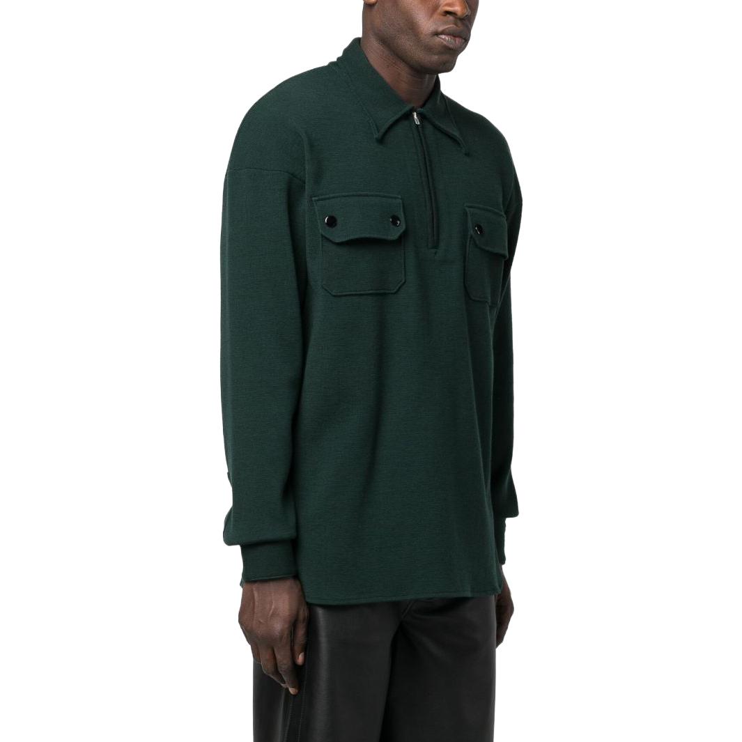 Purchase Maison Margiela SS23 長袖純綠色尖領襯衫 S50GL0046S18206