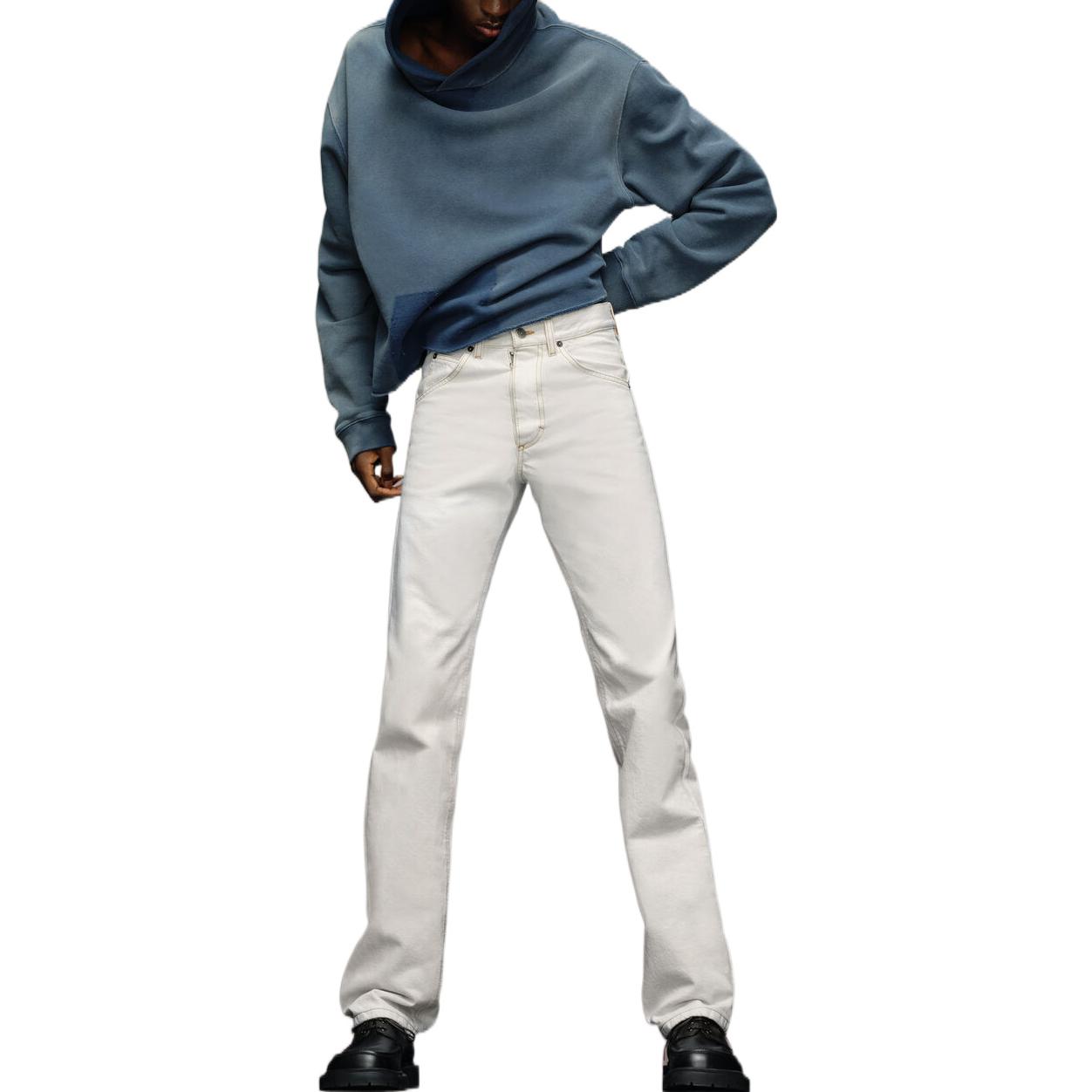 Lookbook 메종 마르지엘라 SS23 디스트레스드 화이트 스트레이트 레그 스테인 디자인 진. S50LA0216S30857-961