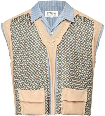Maison Margiela SS23 層次圖案無袖背心 卡其色 S50DR0002S76693-466 Buy Maison Margiela SS23 層次圖案無袖背心 卡其色 S50DR0002S76693-466