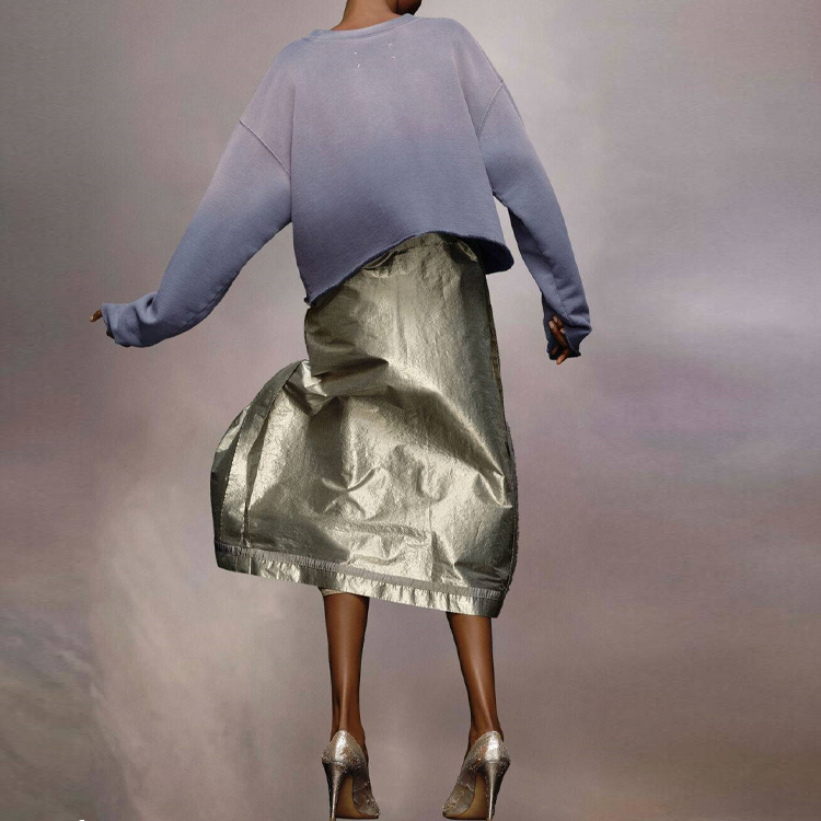 Shop 메종 마르지엘라 SS23 레터 프린트 크루넥 맨투맨 유니섹스 라일락. S51GU0125S25580-225