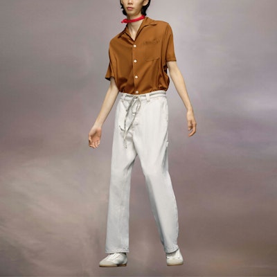 メゾンマルジェラ SS23 ユニセックス ホワイト ストレートデニムジーンズ S50LA0217S30857-961 Lookbook メゾンマルジェラ SS23 ユニセックス ホワイト ストレートデニムジーンズ S50LA0217S30857-961