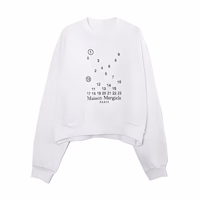 Maison Margiela SS23 White Solid Color Long-Sleeve Hoodie S50GU0205S25520729