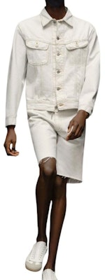 Maison Margiela 男士SS23黄色缝线工装白色牛仔夹克 S50AM0596S30857-961 Details for Maison Margiela 男士SS23黄色缝线工装白色牛仔夹克 S50AM0596S30857-961