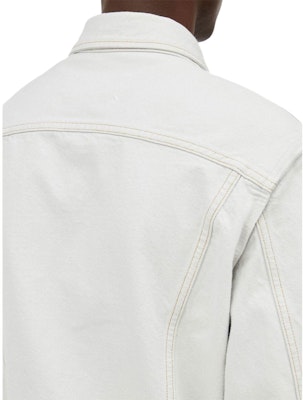 Maison Margiela 男士SS23黄色缝线工装白色牛仔夹克 S50AM0596S30857-961 Sizing Maison Margiela 男士SS23黄色缝线工装白色牛仔夹克 S50AM0596S30857-961