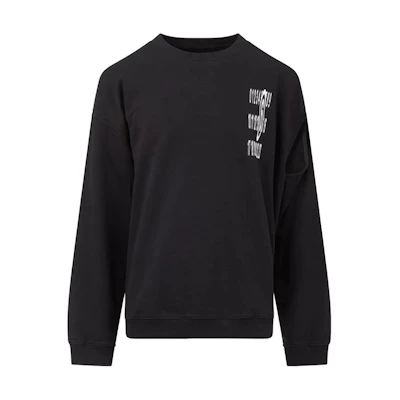 Maison Margiela SS24 Numeric Print Oversized Crewneck Sweatshirt Black SH2GU0011M25004900