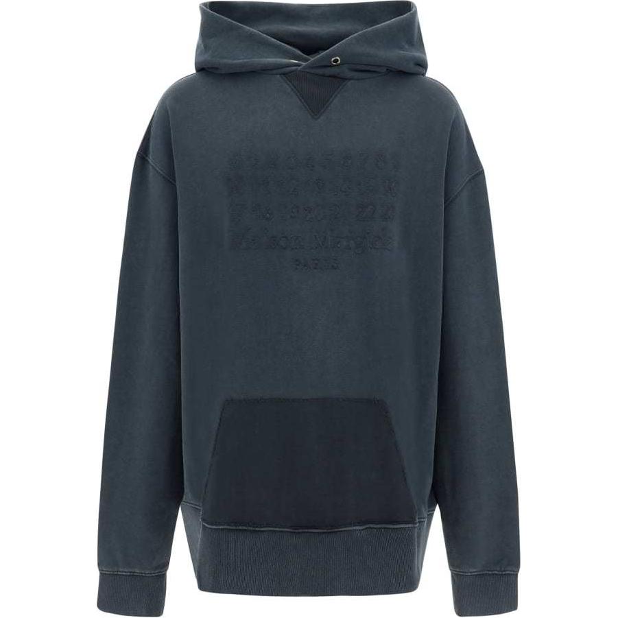 Maison Margiela SS24 Reverse Logo Hoodie  Washed Black S50GU0216S25570-860