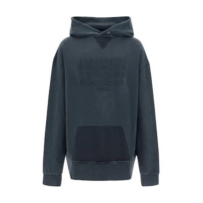 Maison Margiela SS24 Reverse Logo Hoodie Washed Black S50GU0216S25570-860