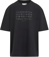 Maison Margiela SS25 Black Crewneck Pullover T-Shirt with Numeric Print. S50GC0716S24567969 Maison Margiela SS25 Black Crewneck Pullover T-Shirt with Numeric Print. S50GC0716S24567969