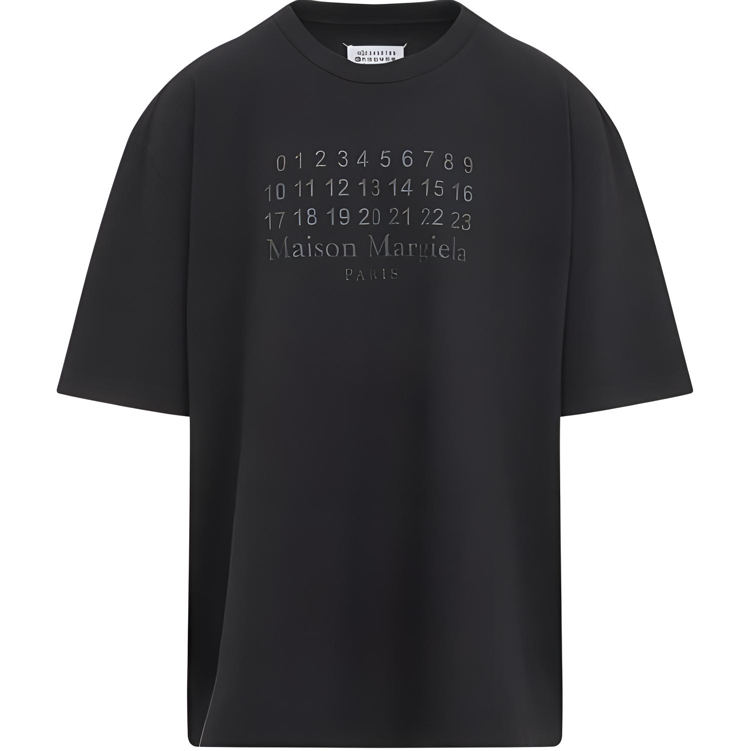 Order Camiseta de Manga Larga Negra Maison Margiela SS25 con Estampado Numérico. S50GC0716S24567969