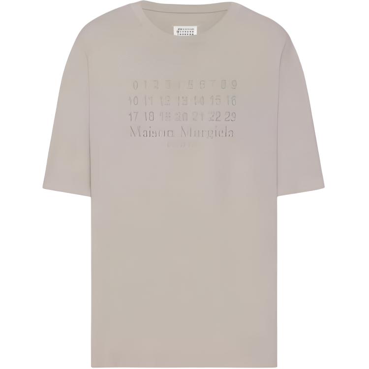 Maison Margiela SS25 Grey T-Shirt with Four-Stitch Numeric Logo Unisex. S50GC0716S24567-801