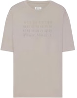 Maison Margiela SS25 Grey T-Shirt with Four-Stitch Numeric Logo Unisex. S50GC0716S24567-801 Maison Margiela SS25 Grey T-Shirt with Four-Stitch Numeric Logo Unisex. S50GC0716S24567-801