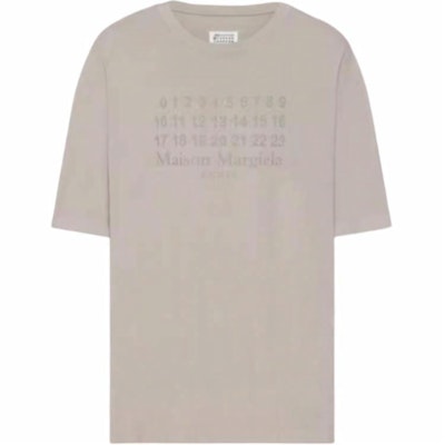 メゾン マルジェラ SS25 グレー Tシャツ フォースティッチ 数字ロゴ ユニセックス. S50GC0716S24567-801 Order メゾン マルジェラ SS25 グレー Tシャツ フォースティッチ 数字ロゴ ユニセックス. S50GC0716S24567-801