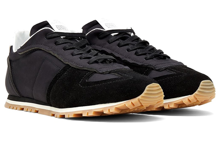 Shop Maison Margiela Suede Low-Top Sneaker 'Black' S37WS0579P4311H8874