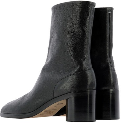 Maison Margiela Tabi 'Black Chunky Heel Leather Ankle Boot' S57WU0220P4131H8686 Shop Maison Margiela Tabi 'Black Chunky Heel Leather Ankle Boot' S57WU0220P4131H8686