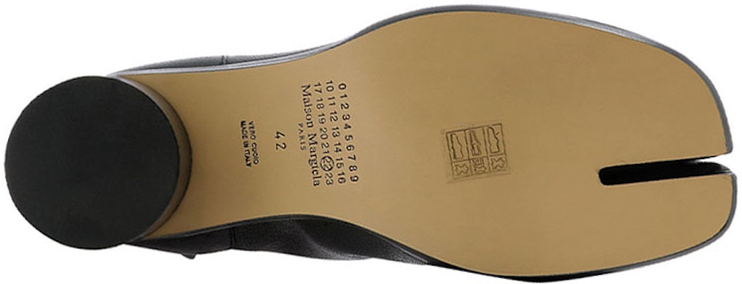 Maison Margiela 黑色粗跟皮革短靴 Tabi 版型 S57WU0220P4131H8686 Purchase Maison Margiela 黑色粗跟皮革短靴 Tabi 版型 S57WU0220P4131H8686