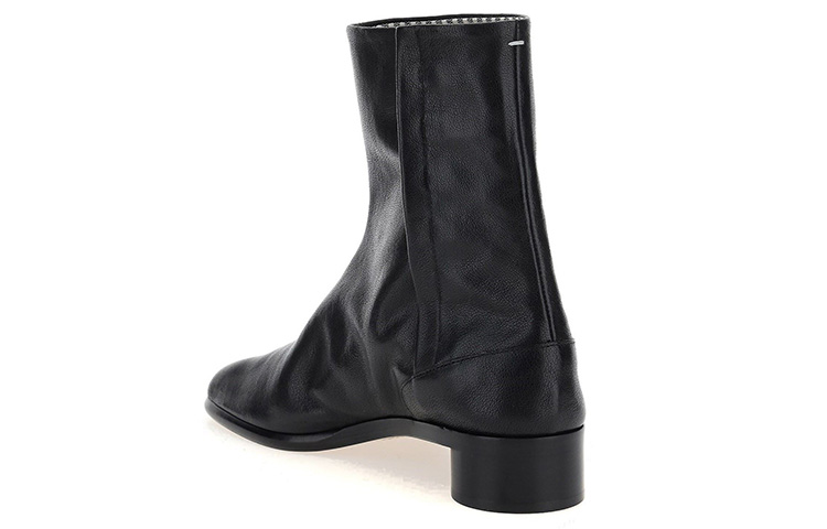 Purchase Maison Margiela Tabi 'Botas de Cuero Negro hasta el Tobillo' S57WU0221P3962H8556