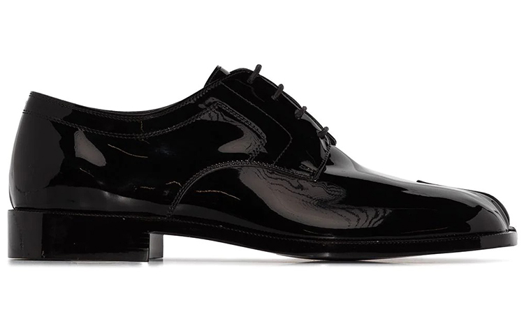 Maison Margiela Tabi 'Black Leather Lace-Up' 圖 2