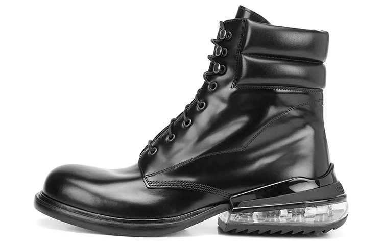 Buy Maison Margiela Stivali Tabi ''Neri in Pelle Lucida con Lacci'' S57WU0224P3827H8396