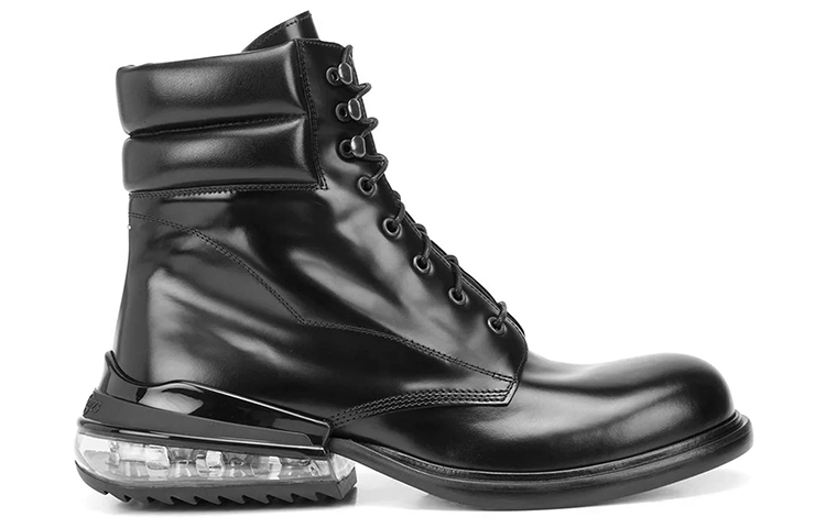 Order Maison Margiela 黑色漆皮系带靴 Tabi S57WU0224P3827H8396