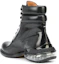 Shop Maison Margiela Stivali Tabi ''Neri in Pelle Lucida con Lacci'' S57WU0224P3827H8396