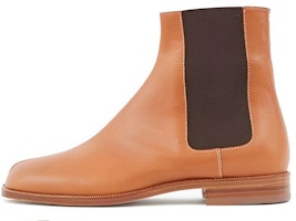 Maison Margiela梅森馬吉拉 Tabi 皮革 圓頭 套筒 短筒 切爾西靴 男款 棕褐色 Buy Maison Margiela梅森馬吉拉 Tabi 皮革 圓頭 套筒 短筒 切爾西靴 男款 棕褐色