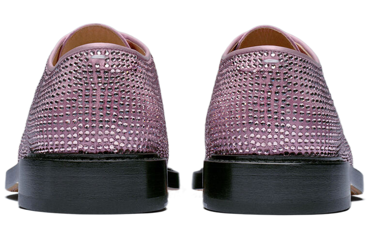 Shop Maison Margiela Tabi 'Pink Rhinestone Lace-Up' S97WQ0070P5157T5201