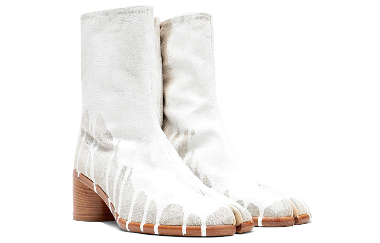 Maison Margiela Tabi 'Pure White Drip Paint' 圖 3