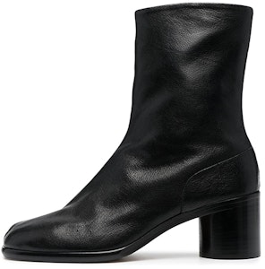 Maison Margiela Tabi 'Botín de Cuero Negro de Tacón Bajo Casual Simplificado' S57WU0220P3962H8556 Buy Maison Margiela Tabi 'Botín de Cuero Negro de Tacón Bajo Casual Simplificado' S57WU0220P3962H8556