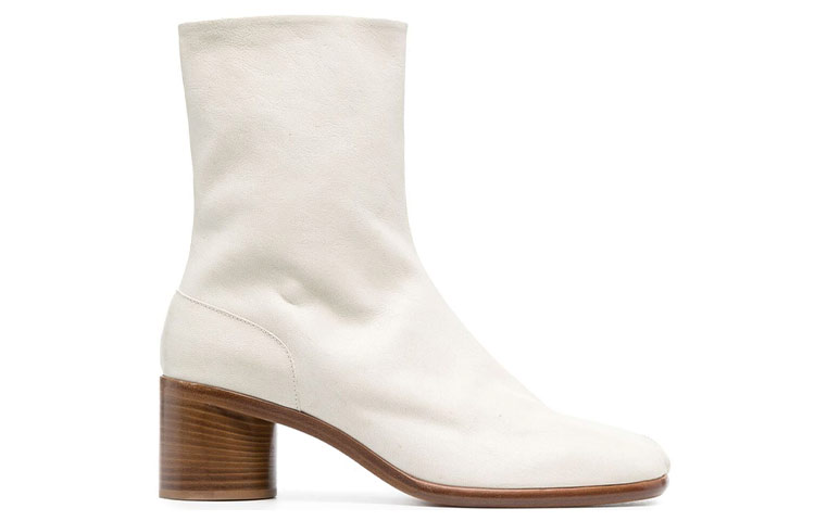 Maison Margiela Tabi 'White Leather Split-Toe Ankle Boot' 圖 2
