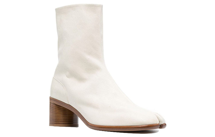 Maison Margiela Tabi 'White Leather Split-Toe Ankle Boot' 圖 3