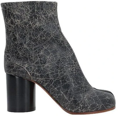 Maison Margiela Tabi Enkellaars ''Vintage Cracked - Zwart Beige'' S58WU0260-P5342-H9458 Order Maison Margiela Tabi Enkellaars ''Vintage Cracked - Zwart Beige'' S58WU0260-P5342-H9458