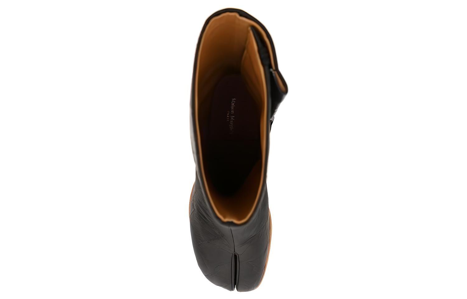 Shop Maison Margiela 马丁骑士靴 子 '黑色粗跟' S57WU0251P4748T8013