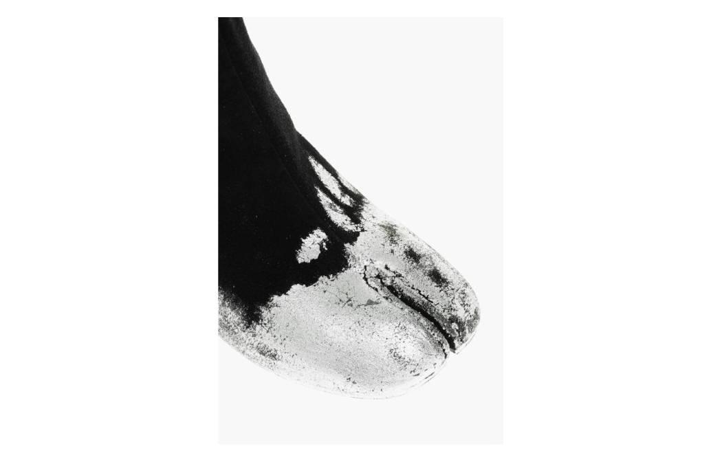 Maison Margiela Tabi Ankle Boots 'Black/White Laminated Detail' 圖 3