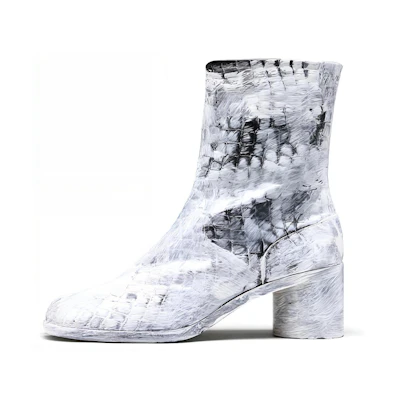 Maison Margiela Tabi Bianchetto 'Croc Embossed White Leather'