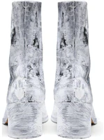 Shop Maison Margiela Tabi Bianchetto 鱷魚紋 牛皮革 時尚分趾短靴 白色