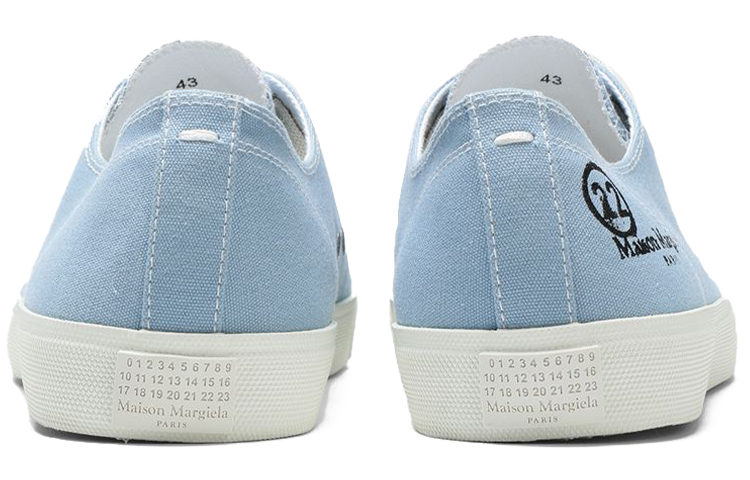 Shop Maison Margiela梅森馬吉拉 Tabi 帆布 時尚板鞋 男款 淡藍色