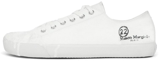 Maison Margiela Tabi Canvas Low 'White Spill' S37WS0495-P2347-T1003 Maison Margiela Tabi Canvas Low 'White Spill' S37WS0495-P2347-T1003
