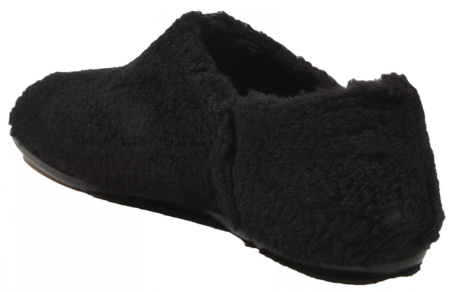 Shop Maison Margiela Tabi Faux Shearling Babouche 'Hitam' S57WR0120-P4355-T8013