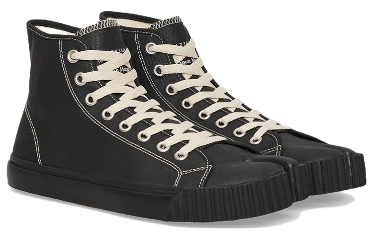 Shop Maison Margiela Tabi高帮'黑色时尚' S37WS0580P4472H1669