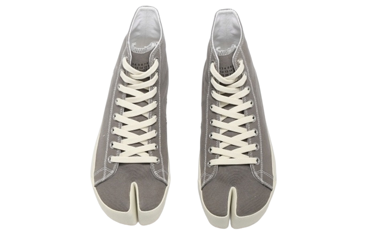 Shop Maison Margiela Tabi Hoog ''Canvas Grijs'' S57WS0253P1875T8033