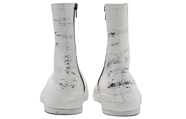Shop Maison Margiela Tabi 油漆粉刷踝靴 白色