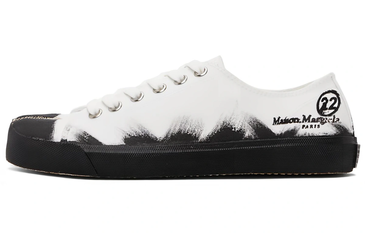 Maison Margiela Tabi Low 'Paint Splash - Black White'