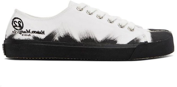 メゾン マルジェラ タビ ロー "ペイントスプラッシュ - ブラックホワイト" S37WS0495P3719H8327 Order メゾン マルジェラ タビ ロー "ペイントスプラッシュ - ブラックホワイト" S37WS0495P3719H8327