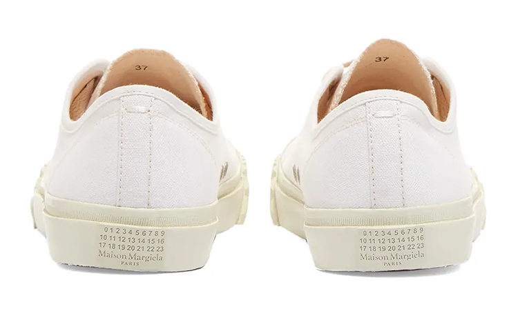 Shop Maison Margiela 低幫 TABI 運動鞋 白色