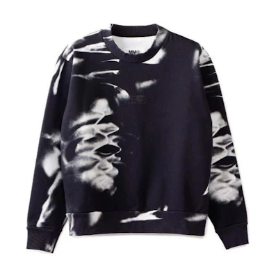 Maison Margiela Unisex Back Print Hoodie Blue Gray S50GU0193S25520-469