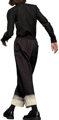 メゾン マルジェラ トロンプルイユ ピンストライプ リラックスフィット ブラックパンツ S50KA0632M35006-001S Shop メゾン マルジェラ トロンプルイユ ピンストライプ リラックスフィット ブラックパンツ S50KA0632M35006-001S