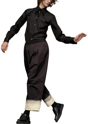 メゾン マルジェラ トロンプルイユ ピンストライプ リラックスフィット ブラックパンツ S50KA0632M35006-001S Purchase メゾン マルジェラ トロンプルイユ ピンストライプ リラックスフィット ブラックパンツ S50KA0632M35006-001S